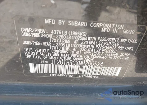 2021 Subaru Crosstrek Sport from USA, damaged, VIN JF2GTHRCXMH200524